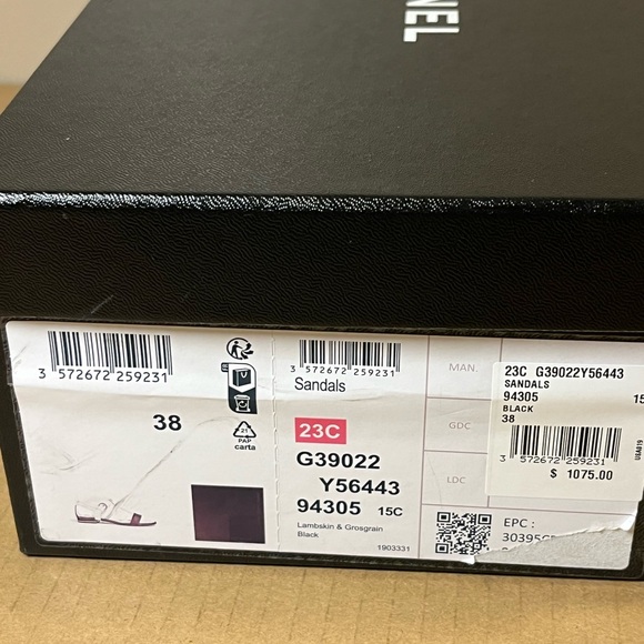 Authentic Chanel Open Toe sandals size 38 - Picture 9 of 12